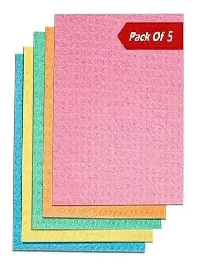 PILLTOX Swedish Dishcloths for Kitchen 5 Pack, Sponge Dish Cloth for Counters & Washing Dishes, Reusable and Absorbent Paper - Image 1
